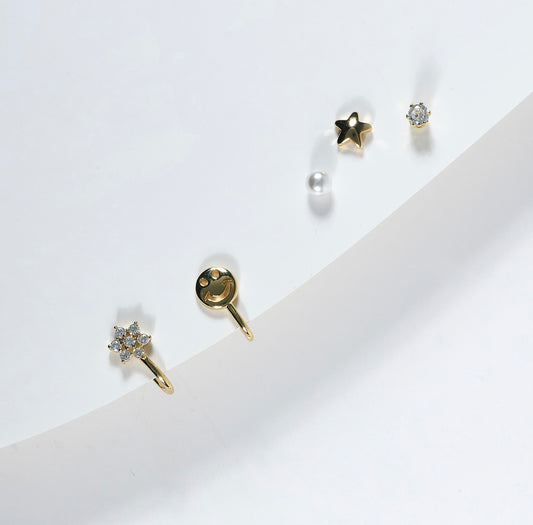 Set de aretes y Ear cuff