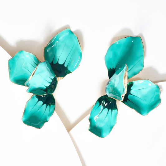 Aretes grandes de flor