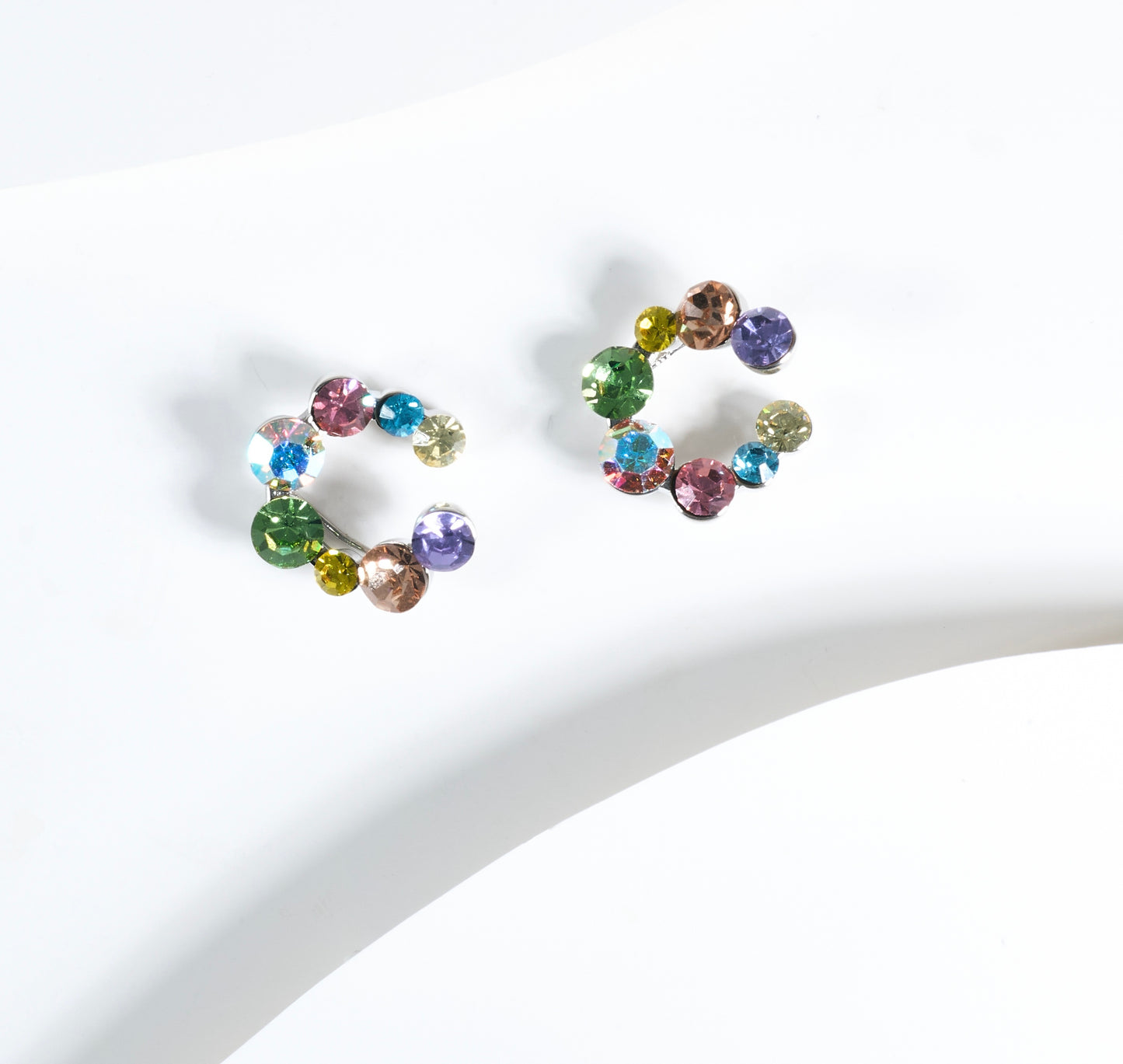 Aretes piedras de colores