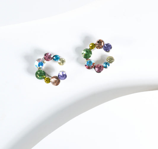 Aretes piedras de colores