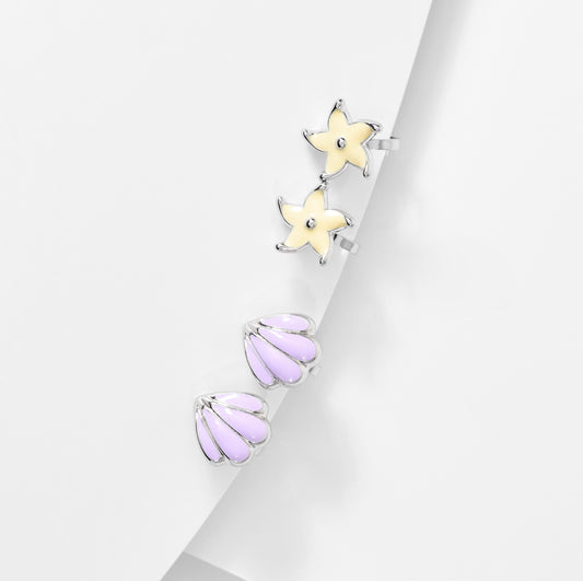 Set aretes de mar en clip