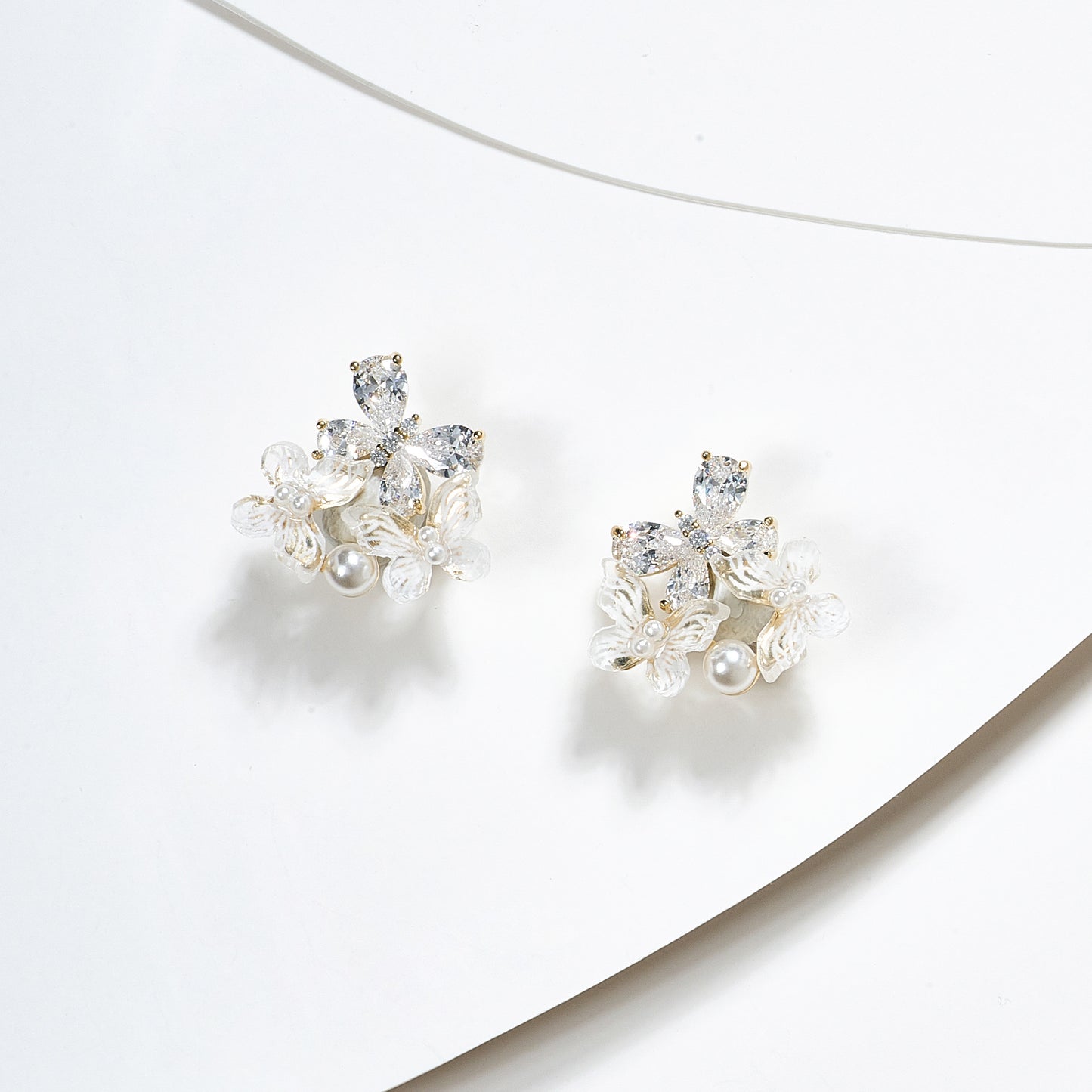Aretes mariposas en plata