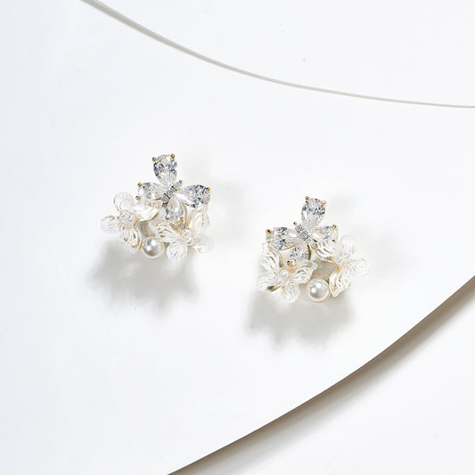 Aretes mariposas en plata